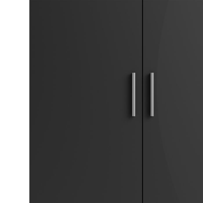 Pepe Wardrobe with 2 doors in Black - UK