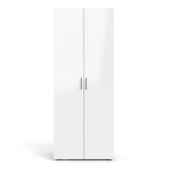 Pepe Wardrobe with 2 doors in Oak with White High Gloss - UK