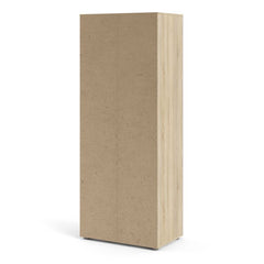 Pepe Wardrobe with 2 doors in Oak with White High Gloss - UK