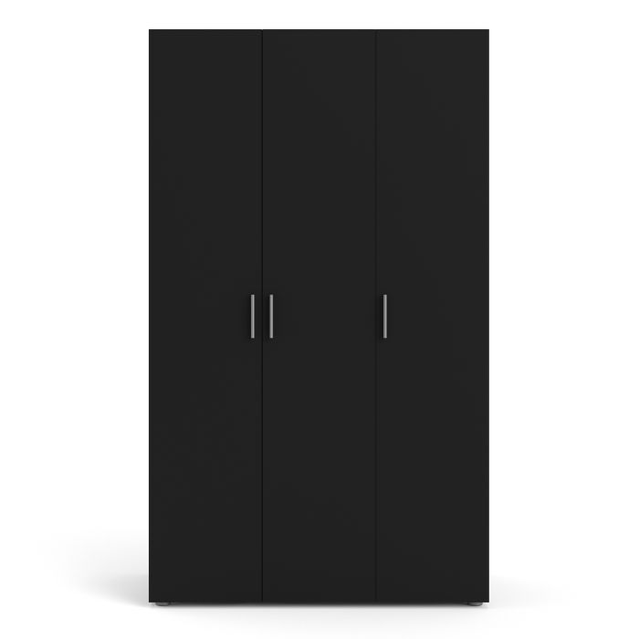 Pepe Wardrobe with 3 doors in Black - UK