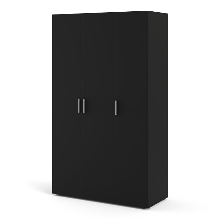 Pepe Wardrobe with 3 doors in Black - UK