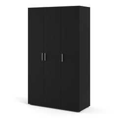 Pepe Wardrobe with 3 doors in Black - UK