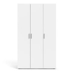 Pepe Wardrobe with 3 doors in White - UK - Furniture One Shop