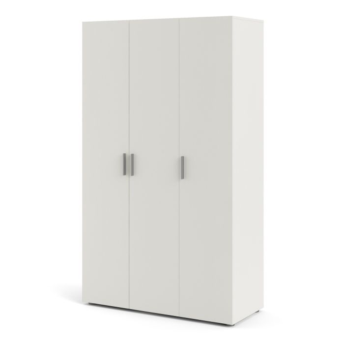 Pepe Wardrobe with 3 doors in White woodgrain - UK