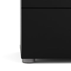 Pepe Wide Chest of 8 Drawers (4+4) in Black - UK - Furniture One Shop