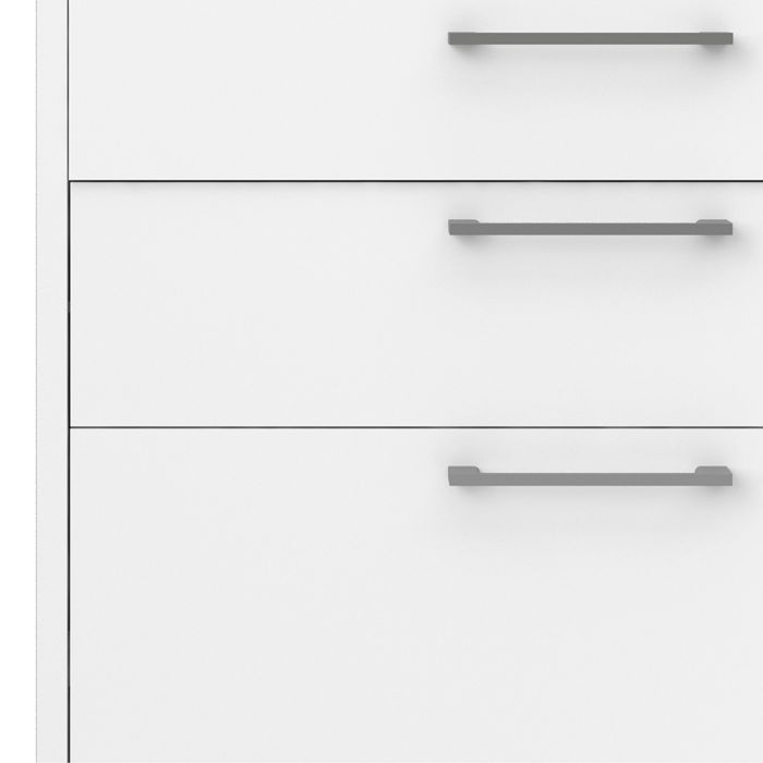 Prima Bookcase 1 Shelf With 2 Drawers + 2 File Drawers In White - UK