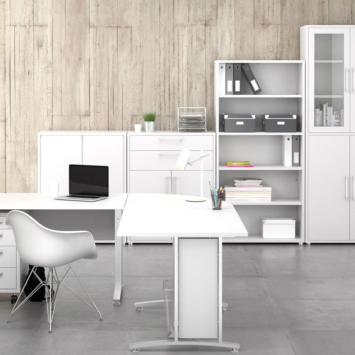 Prima Bookcase 4 Shelves in White - UK