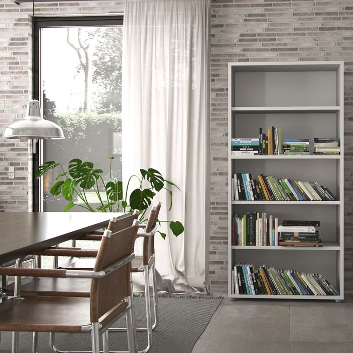 Prima Bookcase 4 Shelves in White - UK