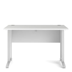 Prima Desk 120 cm in White with White legs - UK - Furniture One Shop