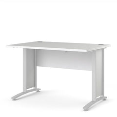 Prima Desk 120 cm in White with White legs - UK - Furniture One Shop