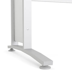 Prima Desk 120 cm in White with White legs - UK - Furniture One Shop
