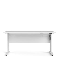 Prima Desk 150 cm in White with Height adjustable legs with electric control in White - UK