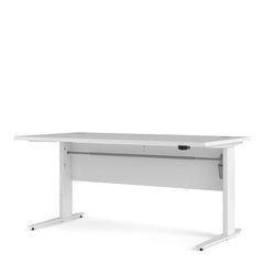 Prima Desk 150 cm in White with Height adjustable legs with electric control in White - UK