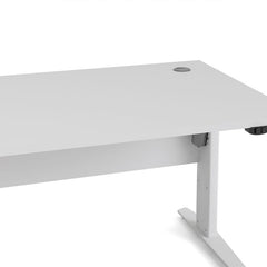 Prima Desk 150 cm in White with Height adjustable legs with electric control in White - UK