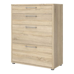 Prima Office Storage With 2 Drawers + 2 File Drawers In Oak