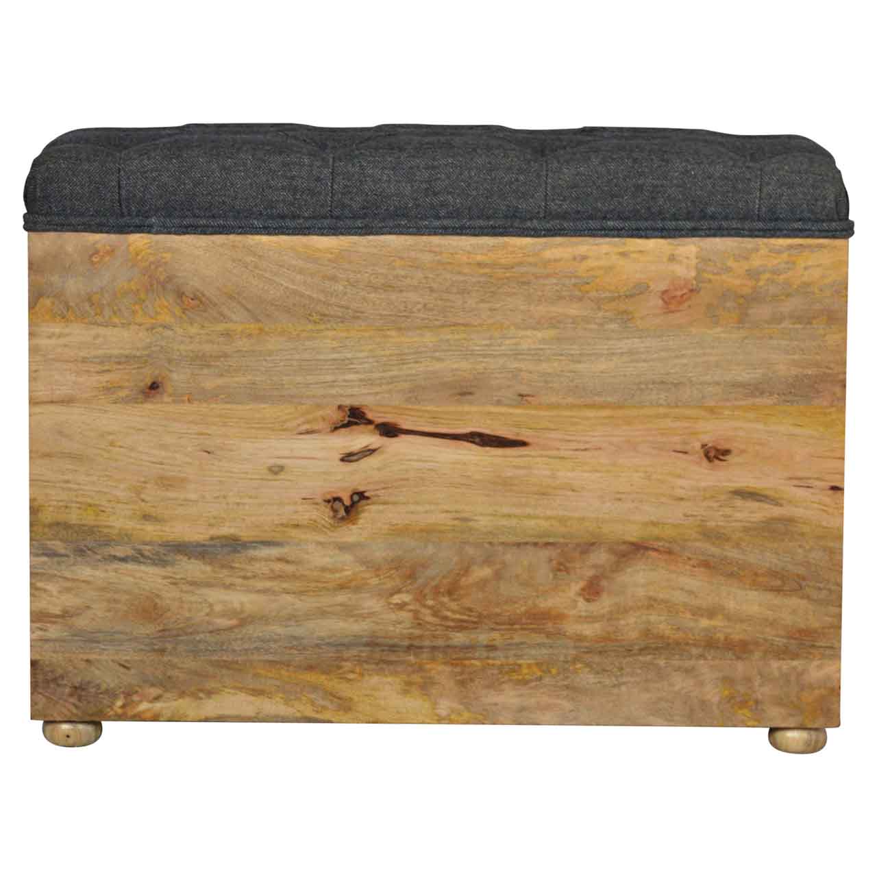 Nosh Nook Black Tweed 1 Drawer Bench