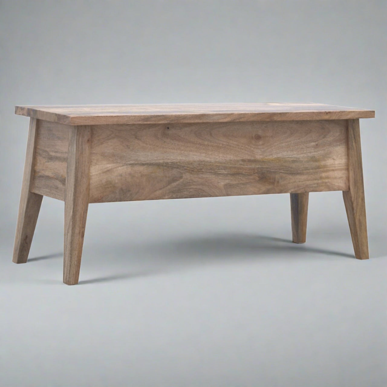 DineSeat Solid Wood Lid Up Storage Bench
