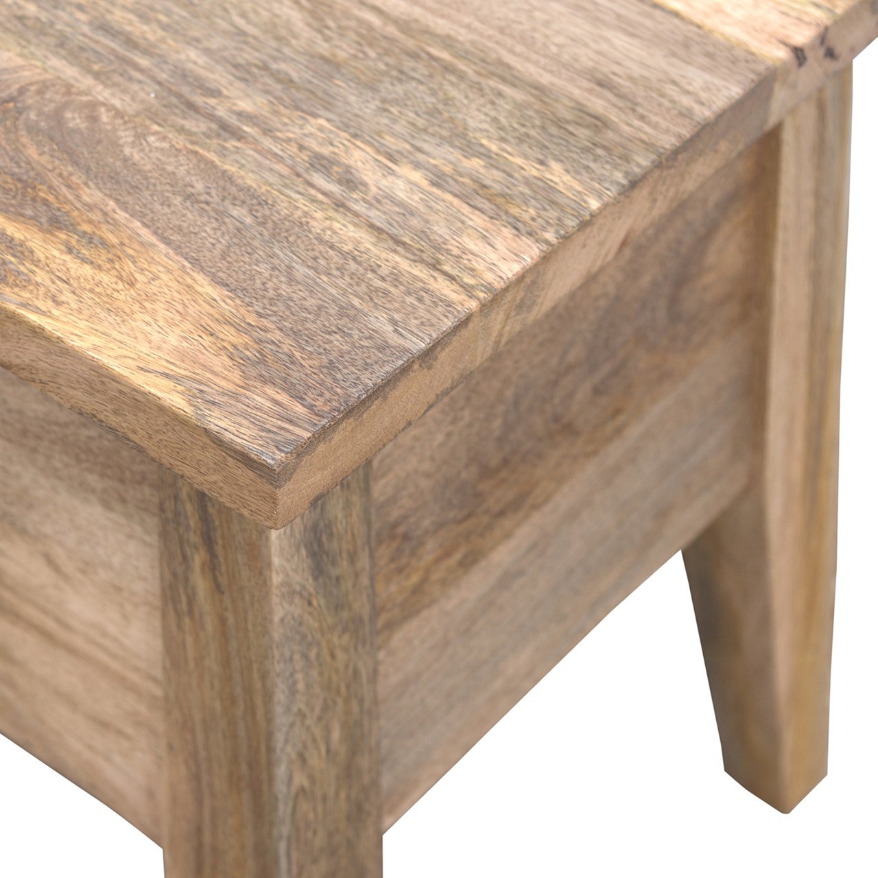 DineSeat Solid Wood Lid Up Storage Bench