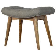 Feast Perch Curved Grey Tweed Bench