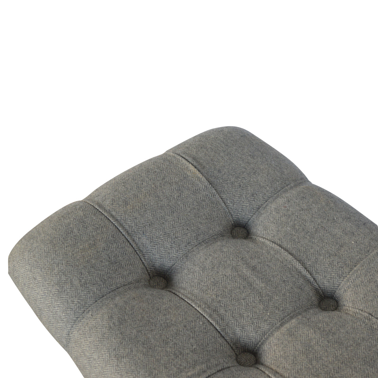 Feast Perch Curved Grey Tweed Bench