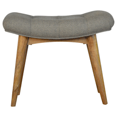 Feast Perch Curved Grey Tweed Bench
