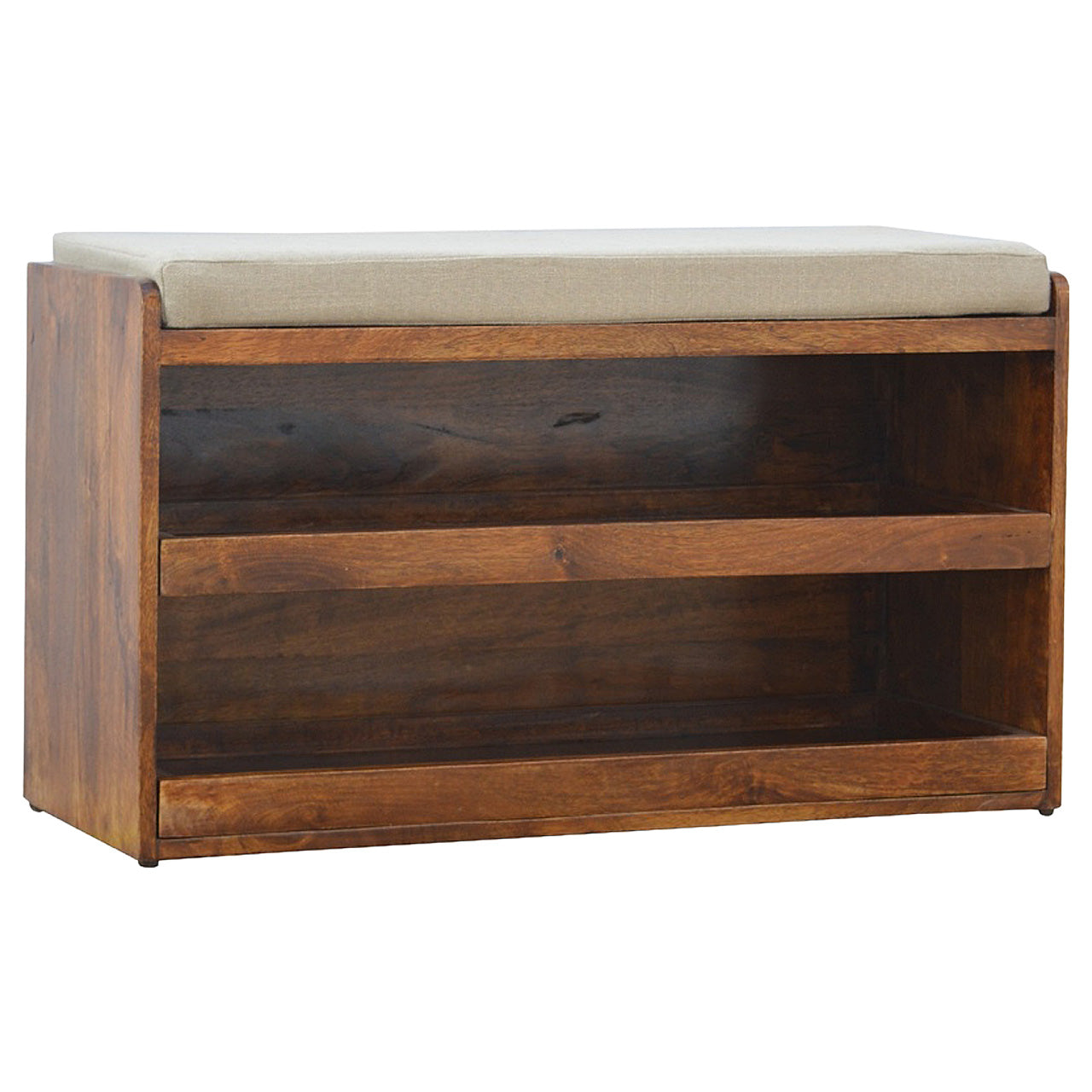 Chow Chaise Mud Linen Pull out Shoe Bench