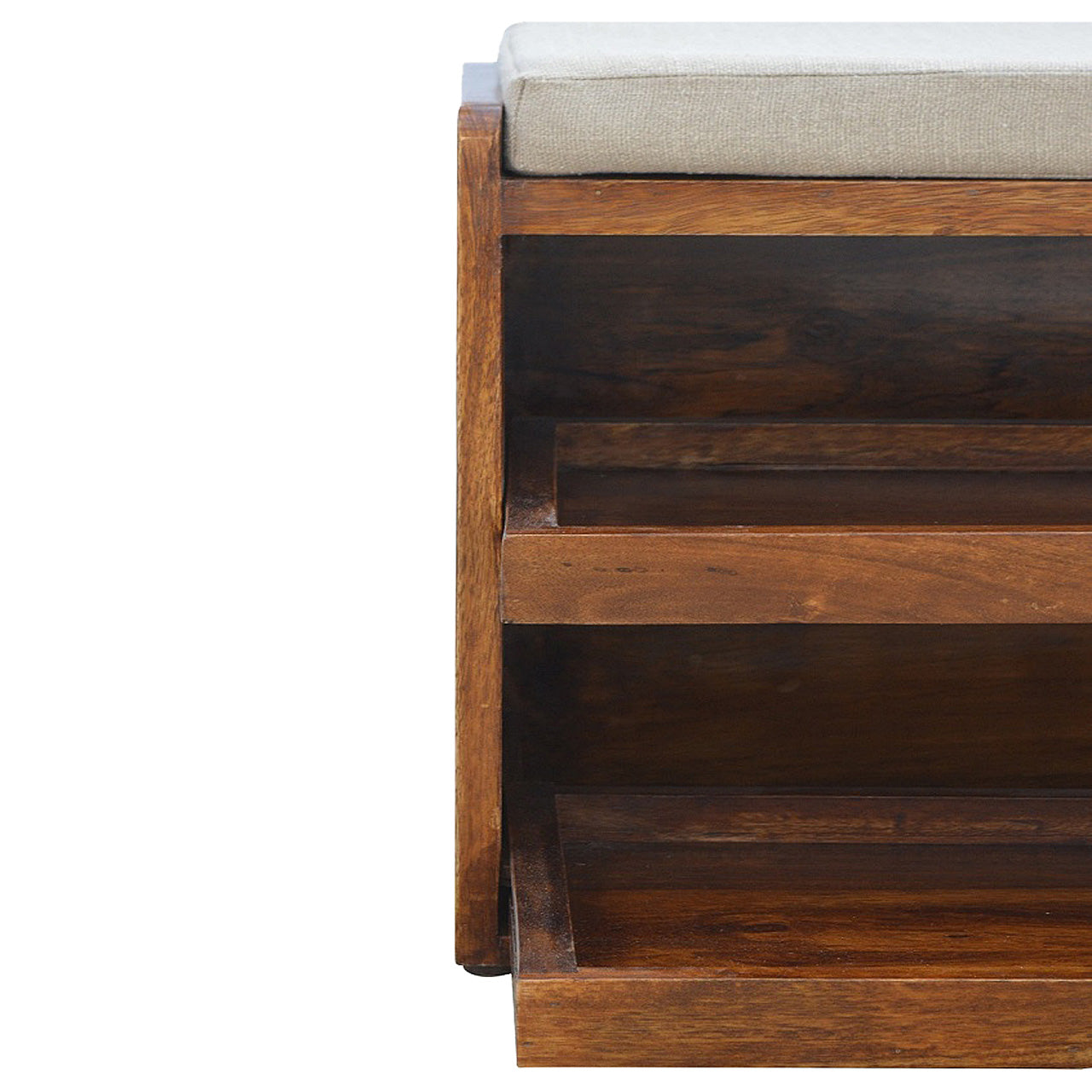 Chow Chaise Mud Linen Pull out Shoe Bench