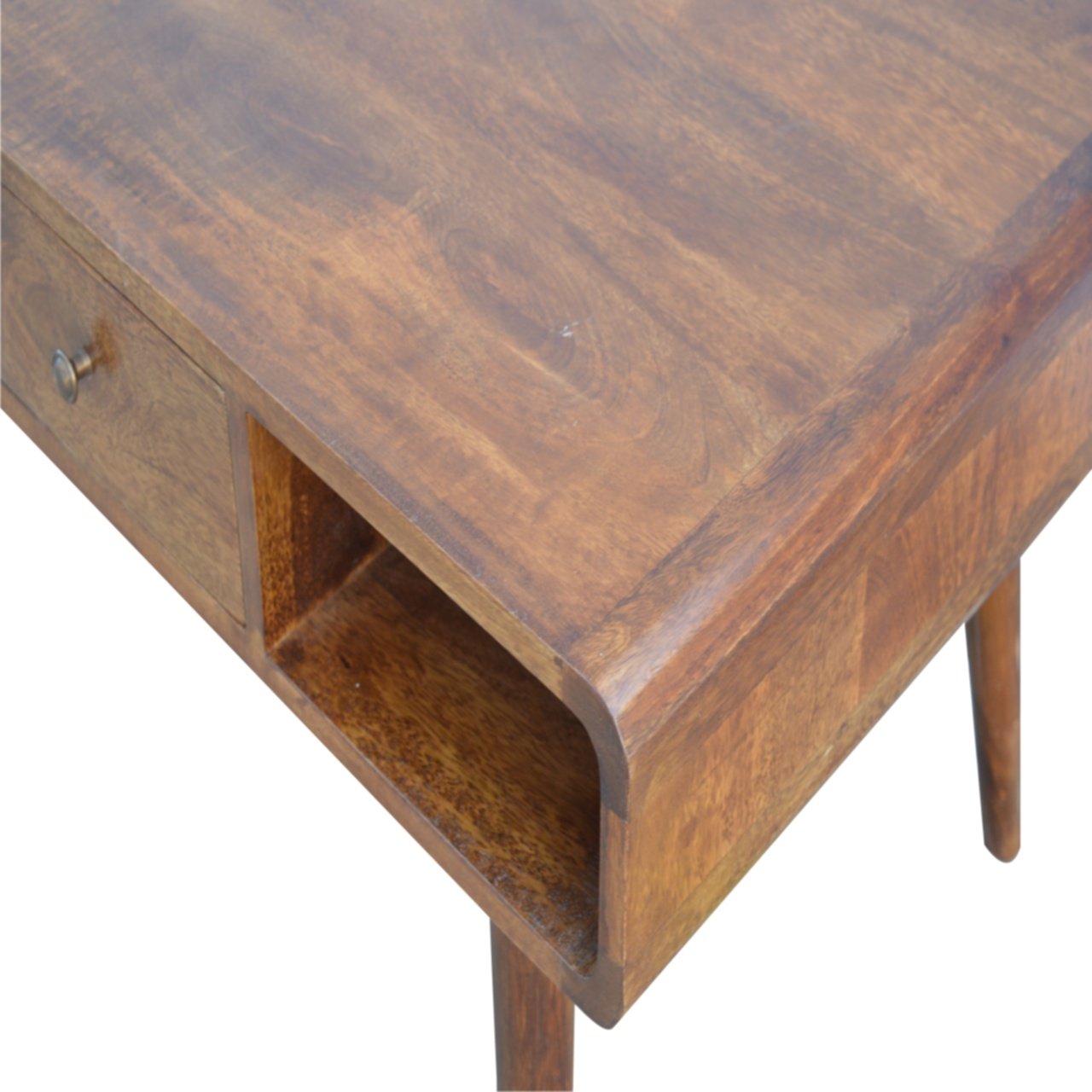 Luxe Curved Chestnut Coffee Table - Furniture One Shop