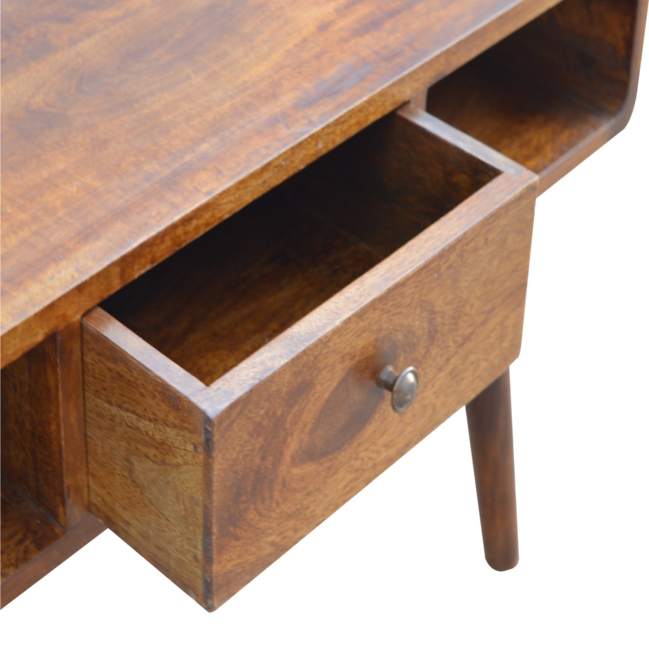 Luxe Curved Chestnut Coffee Table - Furniture One Shop