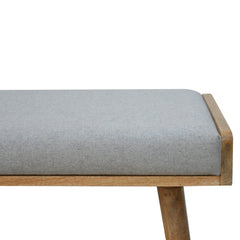 StepSoft Grey Tweed Tray Style Footstool - Furniture One Shop