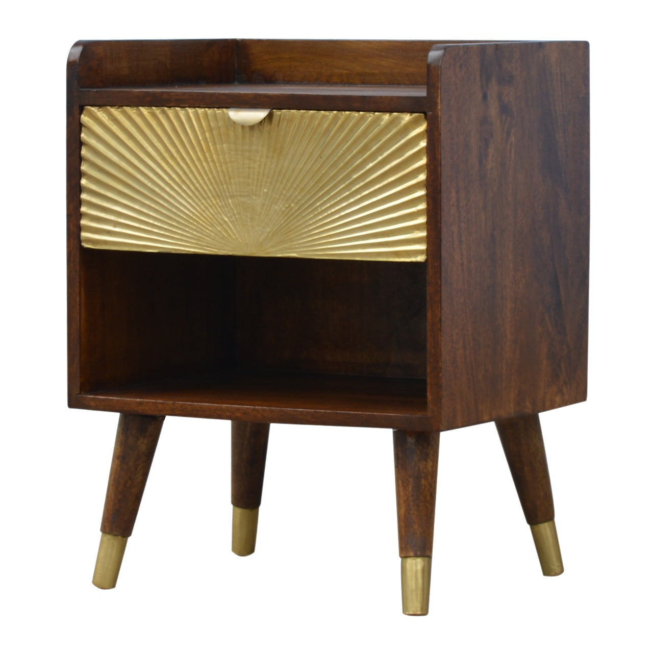 Henry Manila Gold One Drawer Bedside