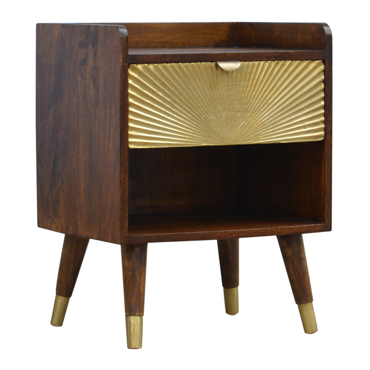 Henry Manila Gold One Drawer Bedside