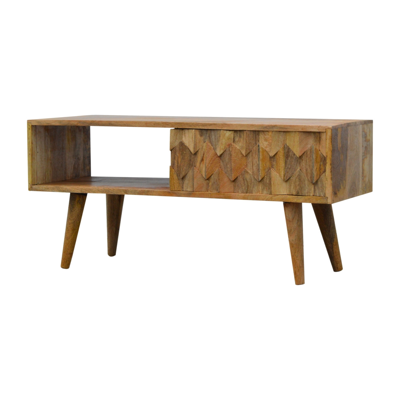 SleekFusion Pineapple Carve Sliding TV Stand - Furniture One Shop