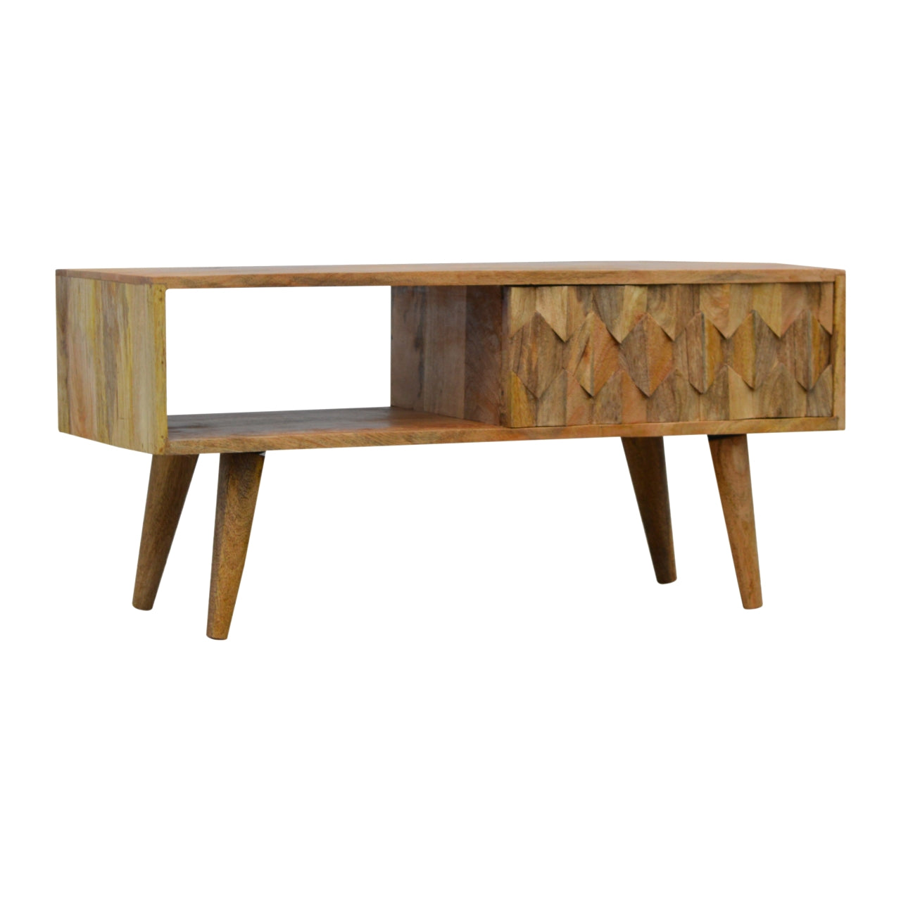 SleekFusion Pineapple Carve Sliding TV Stand - Furniture One Shop