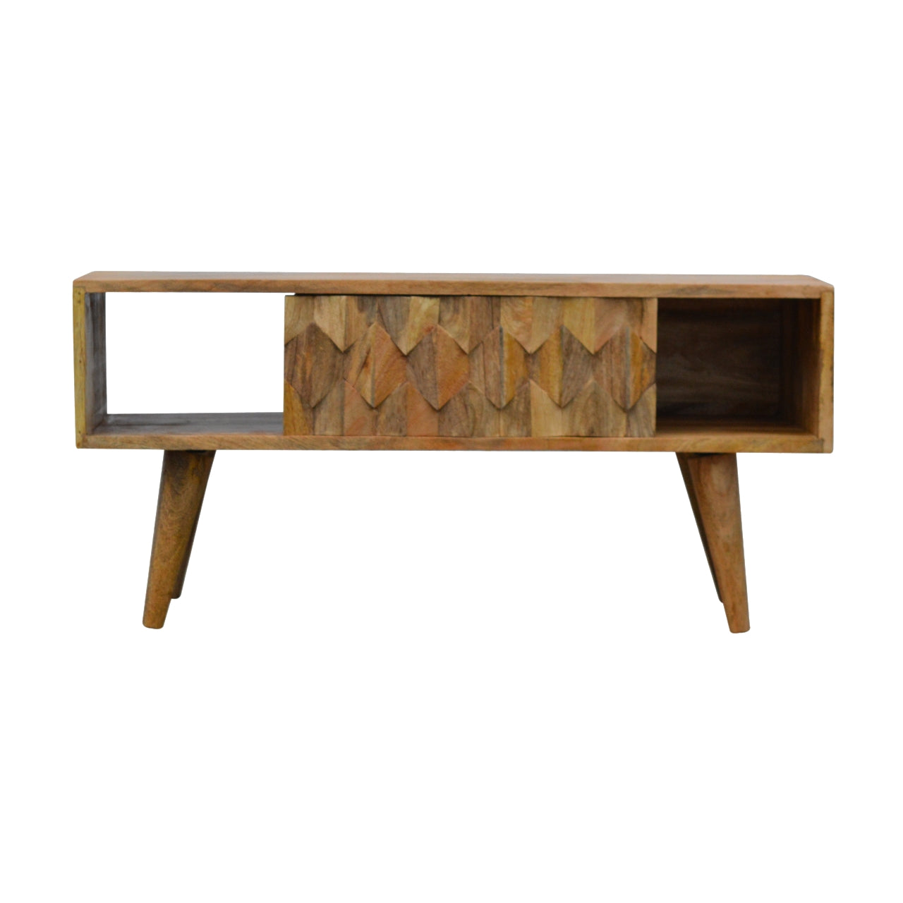 SleekFusion Pineapple Carve Sliding TV Stand - Furniture One Shop