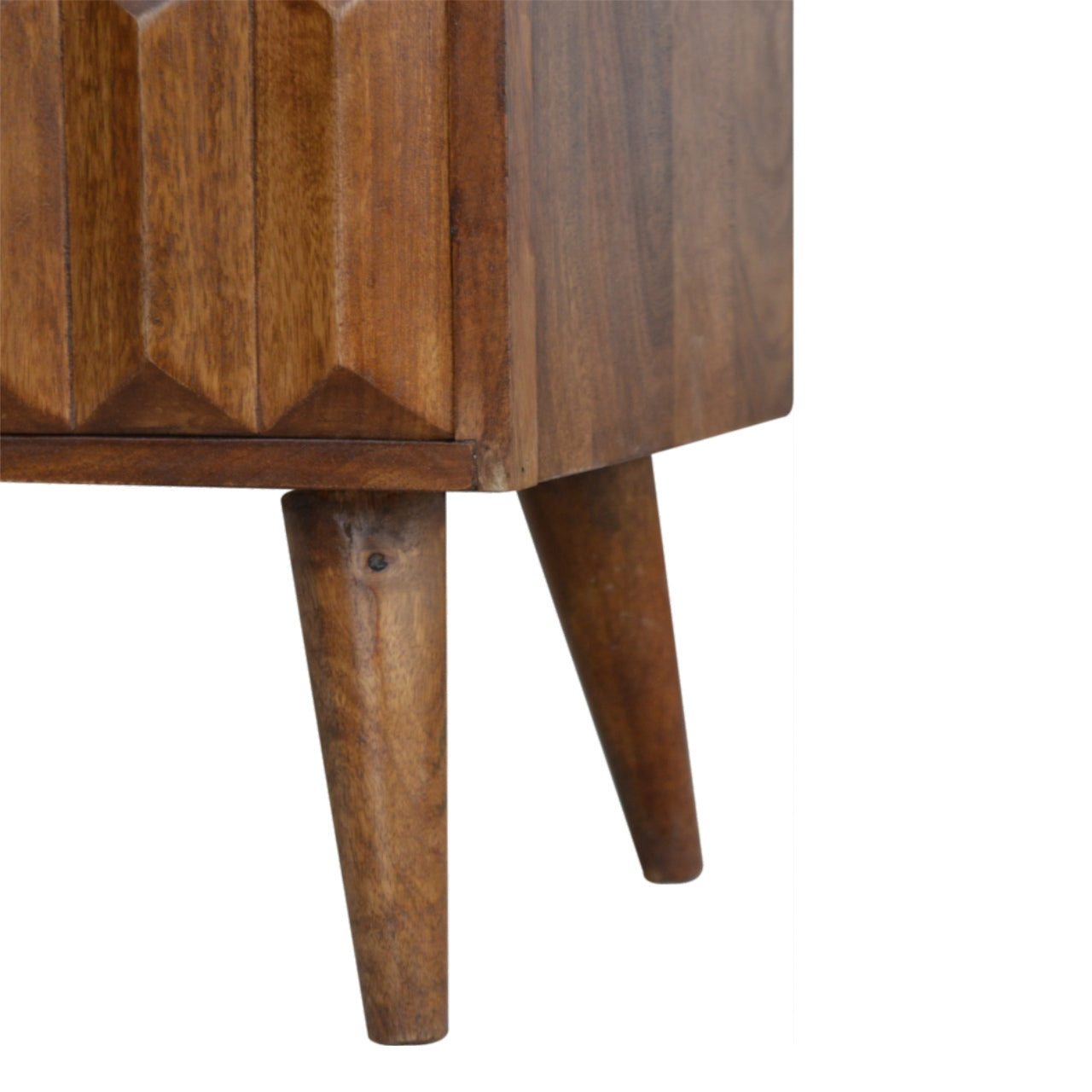 OpulentEdge Chestnut Prism Sliding TV Stand - Furniture One Shop