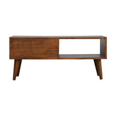 OpulentEdge Chestnut Prism Sliding TV Stand - Furniture One Shop