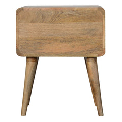 Marylebone Curved Oak-ish Bedside