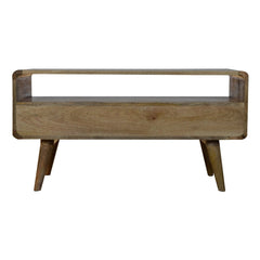 TrendTrove Curved Oak-ish TV Stand - Furniture One Shop