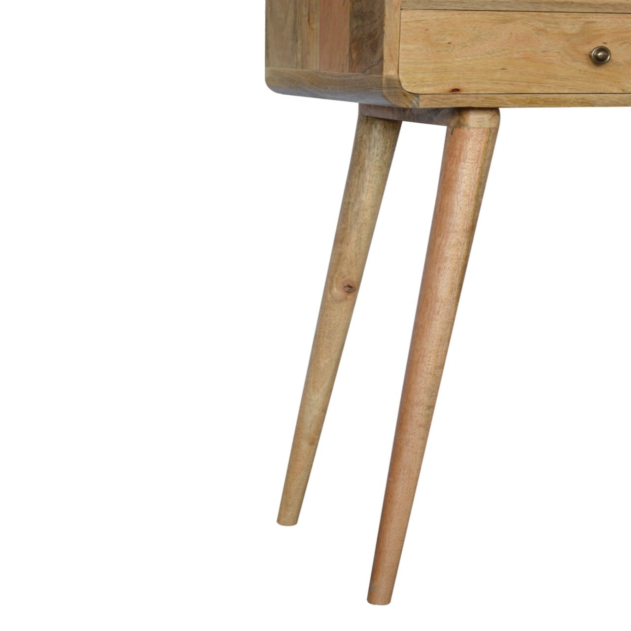 Stylish Surface Curved Oak-ish Console Table - Furniture One Shop