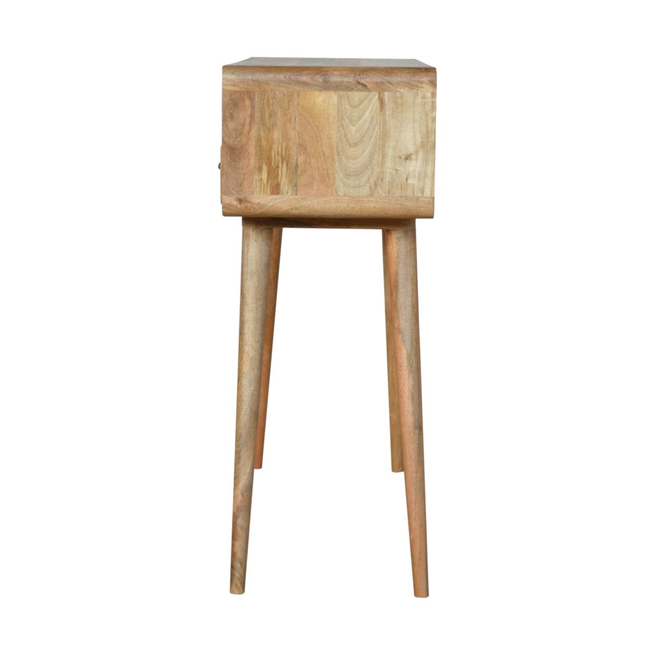 Stylish Surface Curved Oak-ish Console Table - Furniture One Shop