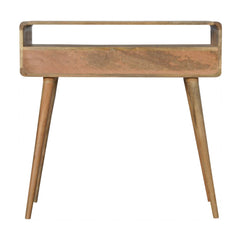 Stylish Surface Curved Oak-ish Console Table - Furniture One Shop