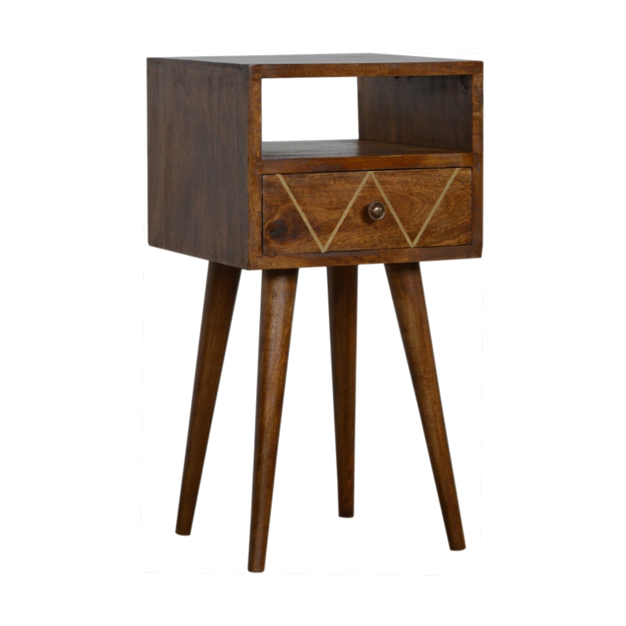 Charing Cross Mini Geo Brass Bedside