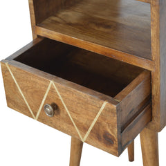 Charing Cross Mini Geo Brass Bedside - Furniture One Shop