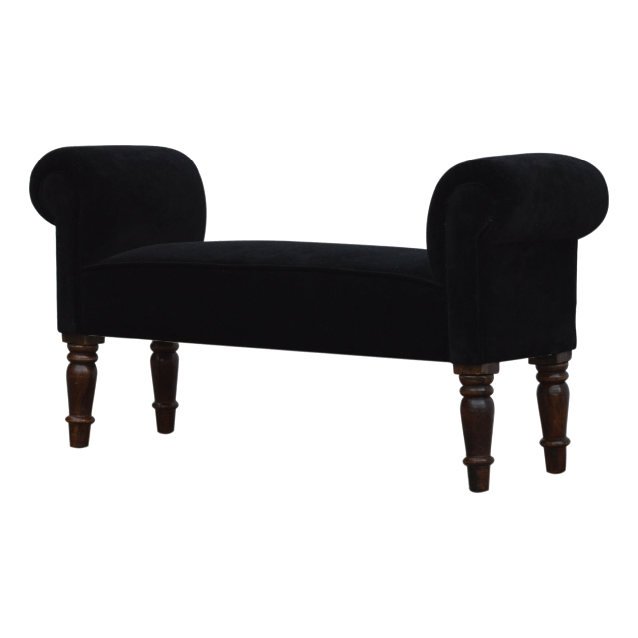 Bistro Bench Black Velvet Bench