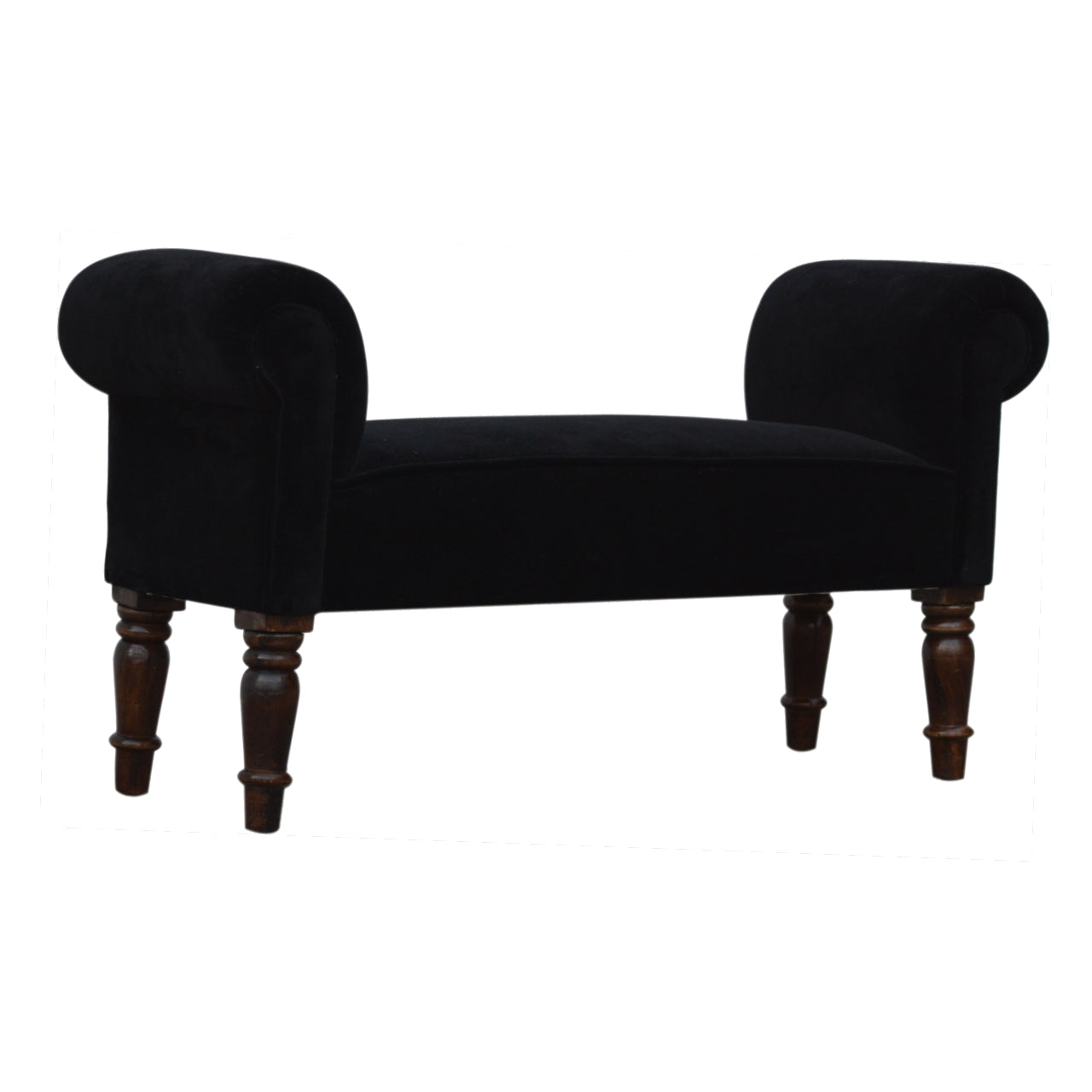 Bistro Bench Black Velvet Bench