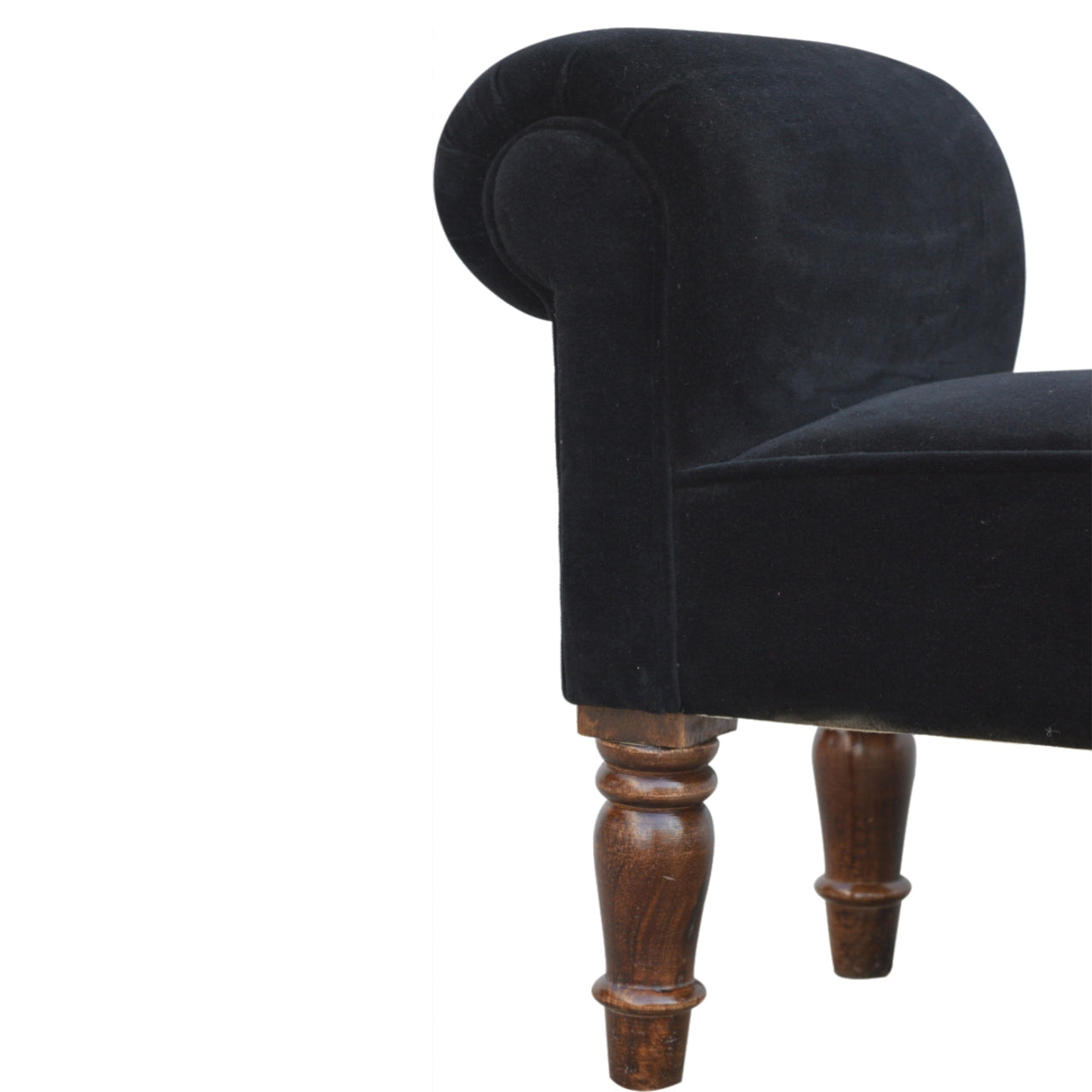 Bistro Bench Black Velvet Bench