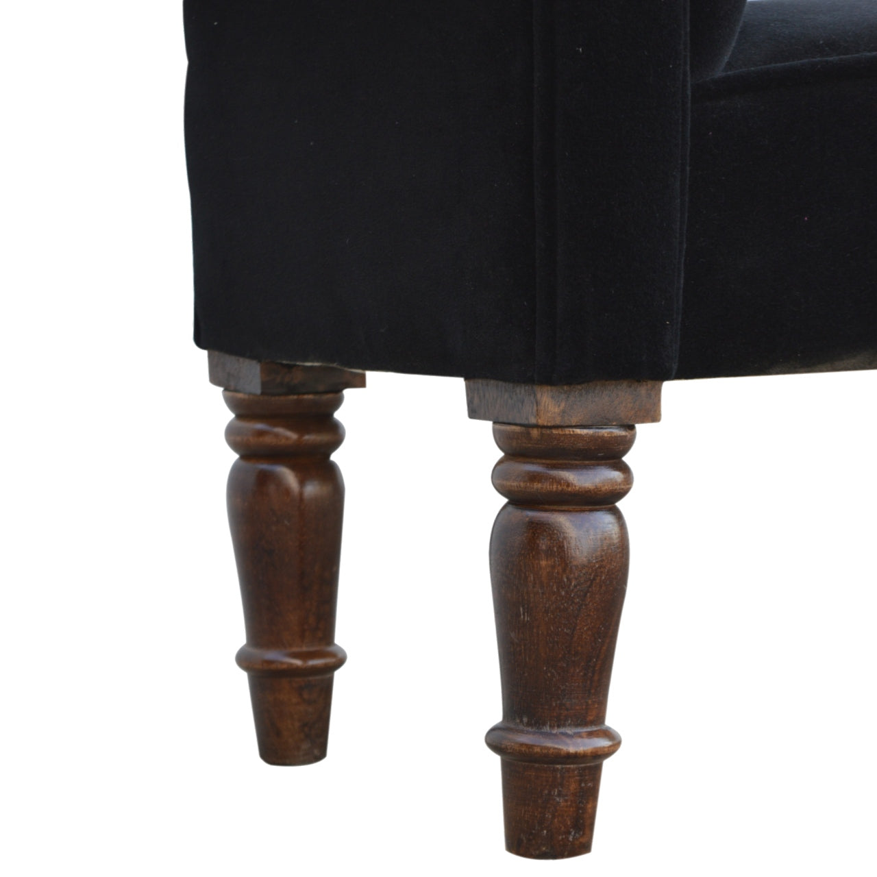 Bistro Bench Black Velvet Bench