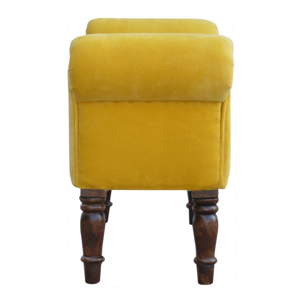 Foodie Seat Mustard Velvet Bench