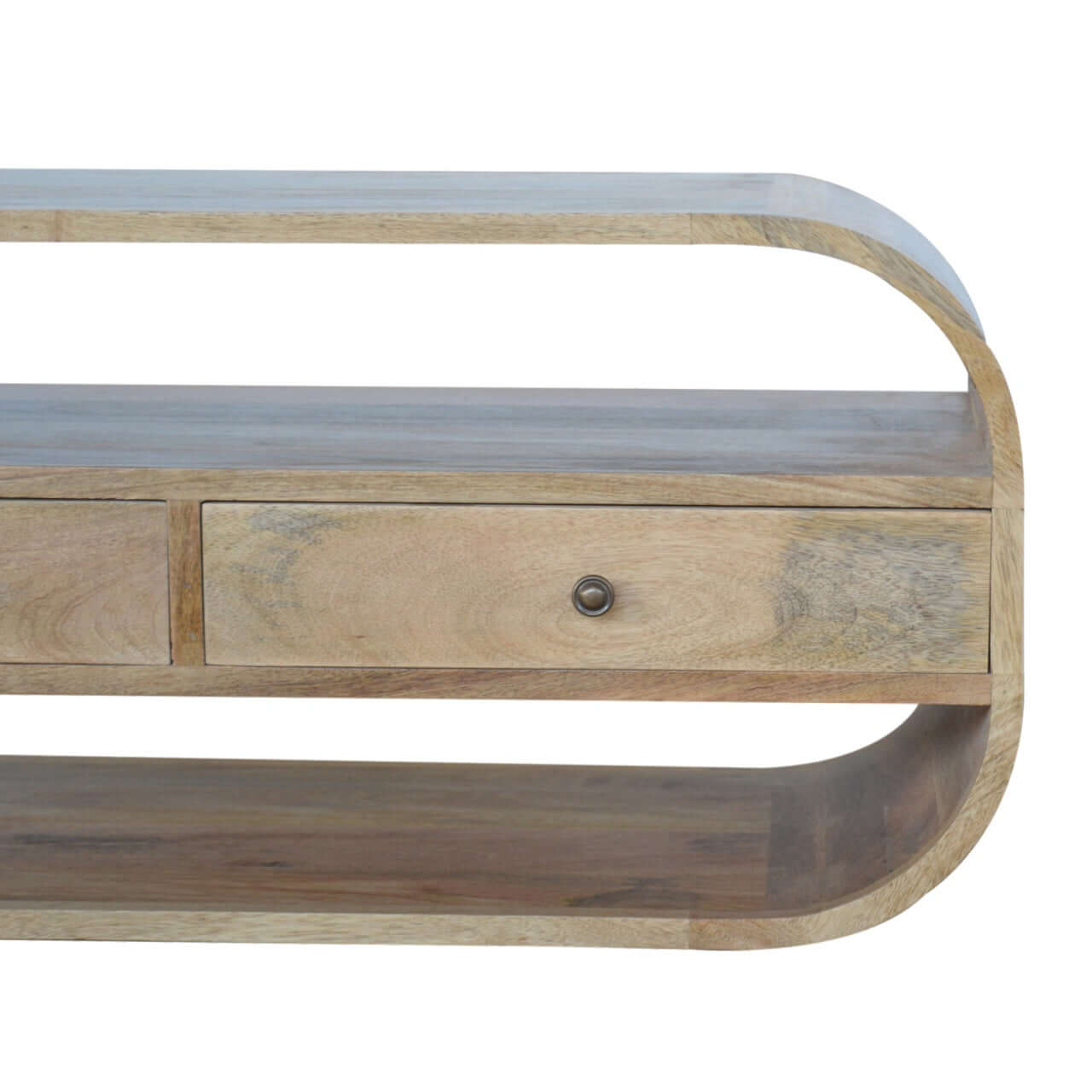 Bruce Curved Edge TV Unit with 2 Drawers